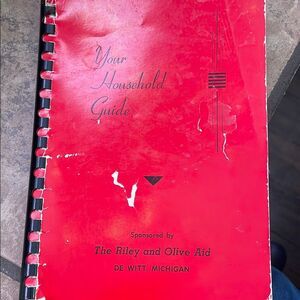 Vintage Red Household Guide Book